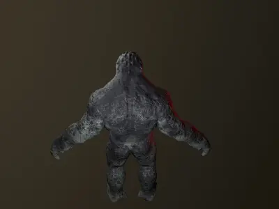 Beast humanoid creature Low-poly 3D model