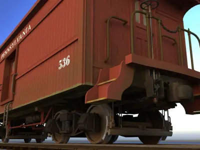 PRR Baggage Car 3D model