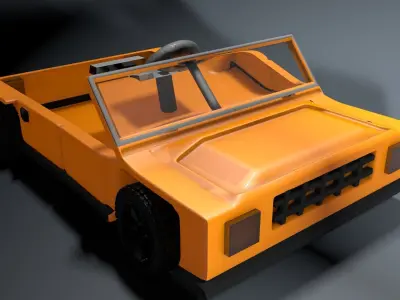 Game 3dCar 3Dmodel  two Low-poly 3D model