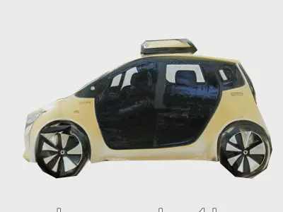 Futuristic Flying Concept Taxi Car Model Low-poly 3D model