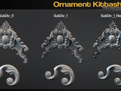 Ornament Kitbash Vol 1 3D model
