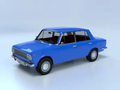 Lada 2101 low poly  Low-poly 3D model