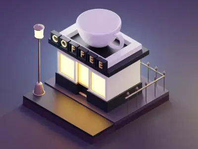 Coffee Shop  Free 3D model