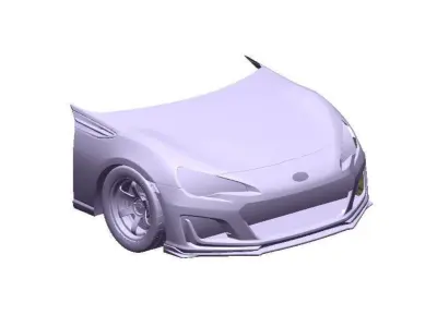 BRZ ZC6 Front Exterior Mesh Model - 3D Laser-Scanned 3D model