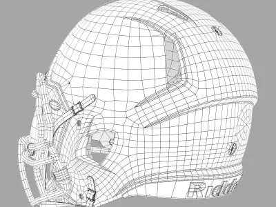 Riddell speed helmet miami dolphins 3D model