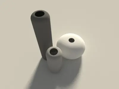 round theme vase a6 3D model