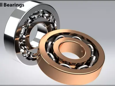 Original size Ball Bearing Rulman ready for 3D print model  3D print model