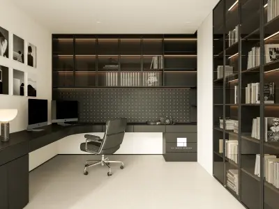 Modern Luxury Villa 3D Model and CAD Drawings Bundle Content 3D model