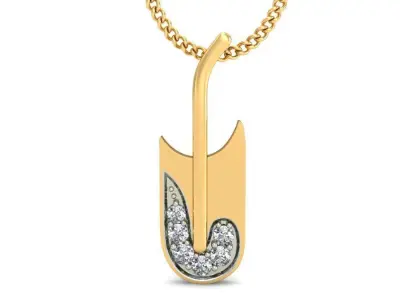 Solitaire Women Pendant 3dm STL OBJ FBX Renders Details 3D print model 57