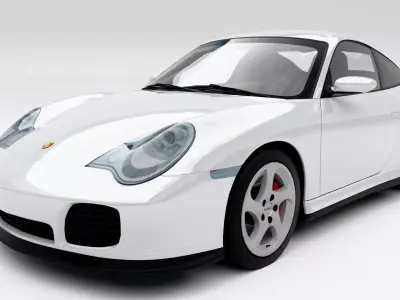 Porsche 911 Turbo 996 2002 Low-poly 3D model