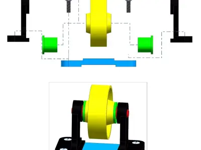 Belt Roller Assembly 3D print model