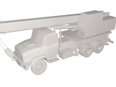 Kraz crane truck 3D model