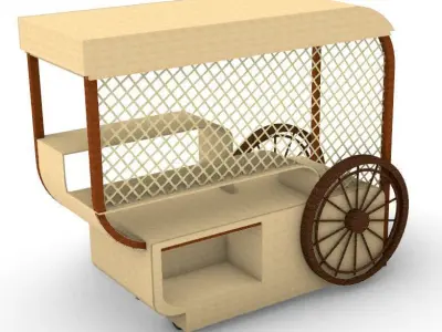 stand exhibition car mobil 3D model