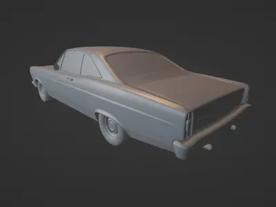 1960s Muscle Car 10 Low-poly 3D model