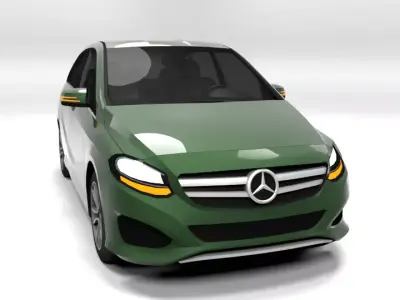 MERCEDES B CLASS FACELIFT 2016 LOWPOLY Low-poly 3D model