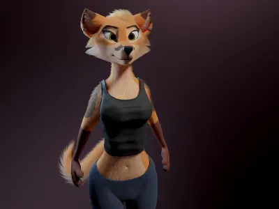 Agnes Anthro Fox 3D model