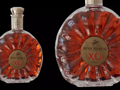 004 - Cognac Bottle 3D Model 3D model