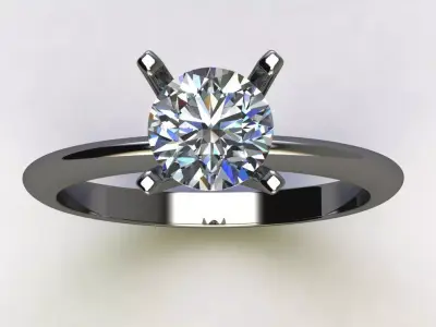 Solitaire Ring 3D print model