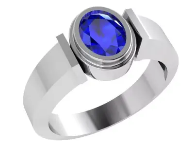 Oval Cut Ring 4222 3D print model