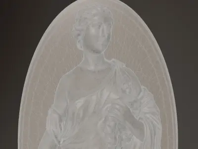 Renaissance Flora Relief Sculpture 3D print model