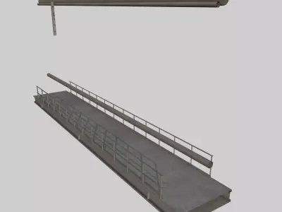 Structure Pathway Low-poly 3D model