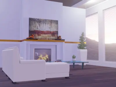 room decoration Low-poly 3D model