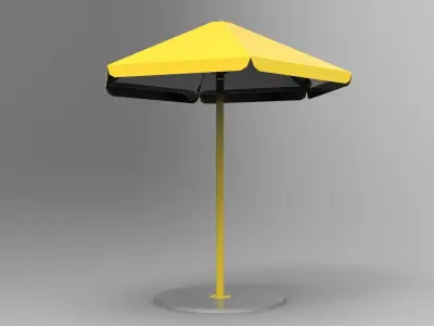 Four Seasons Parasol Low-poly 3D model
