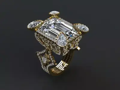 Royalty ring 3D print model