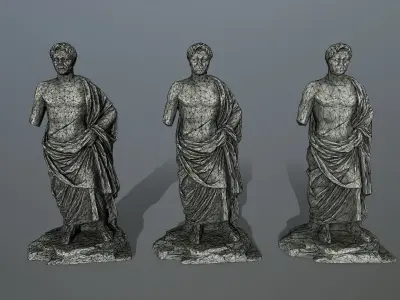 statue pompee Low-poly 3D model