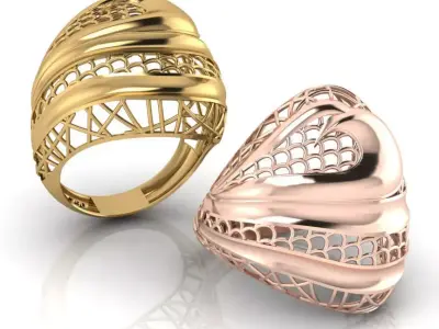 fusion gold ring luxury 3D print model purchase