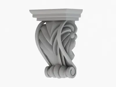 Scroll Corbel 46 3D model