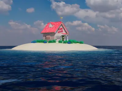 Dragonball Kame House 3D Model Free 3D model