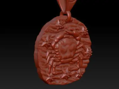 Horoscope Cancer pendant 3D print model