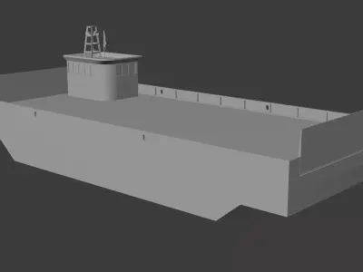 Midsize Car Ferry Low-Poly Low-poly 3D model