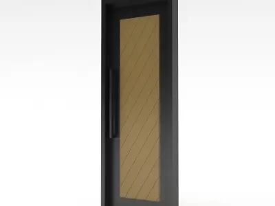 3D model modern office door Low-poly 3D model