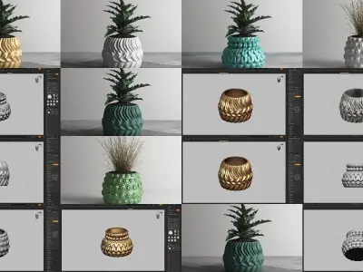 20 vase pot 3d print pack collection