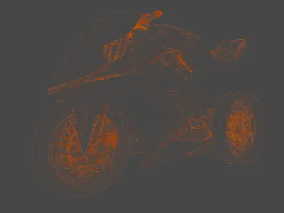 Concept Cyberpunk BIke 3D model