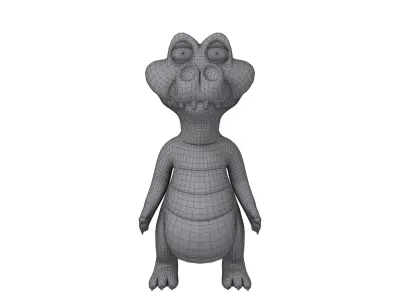 Crocodile Cartoon 3D model