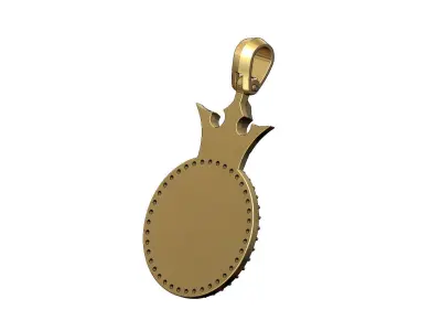 Crown cash is king diamond pendant 3D print model