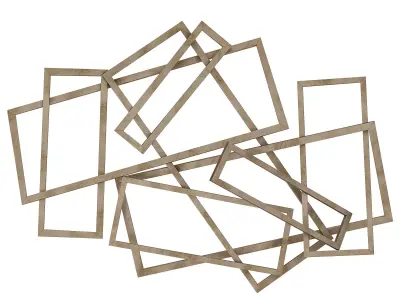 Mercury row rectangles iron wall decor 3D model