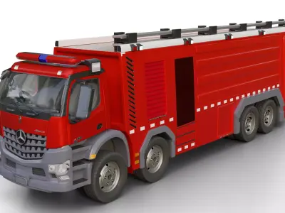 Mercedes Benz Form Fire Truck 3D model