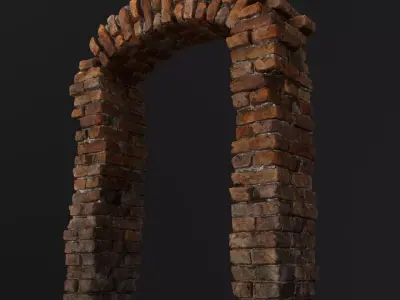 Old Brick Arch Low-poly 3D model