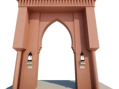 Traditional Moroccan Door 3D model