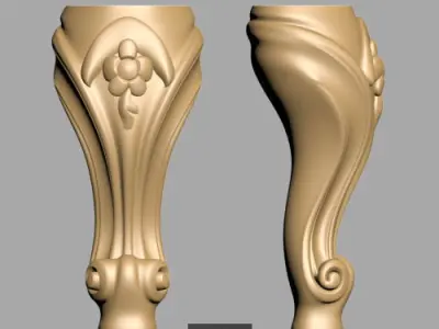 Carved Legs 3D Model Collection