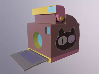 Polaroid Camera Free low-poly 3D model