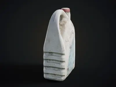 Car oil bottle Low-poly 3D model