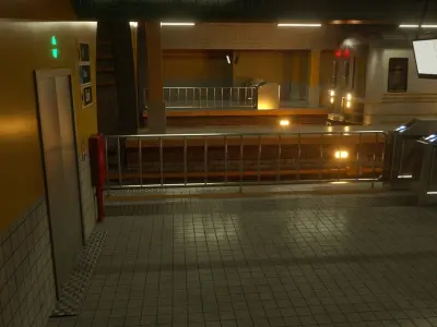 SUBWAY  CAR - TUNNEL - STATION 3D model