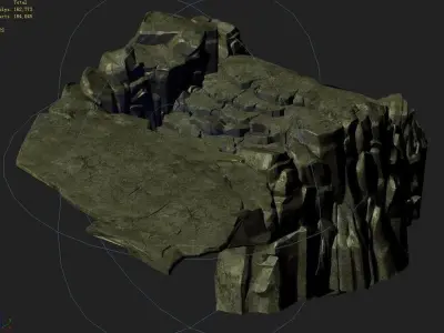 Stone Nagisen Grassland - Cave 02 3D model