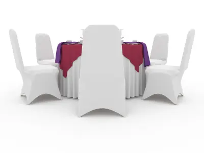 Banquet Table and Chair 31 3D model