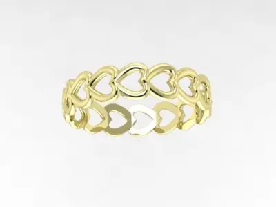 Heart ring 3D print model get